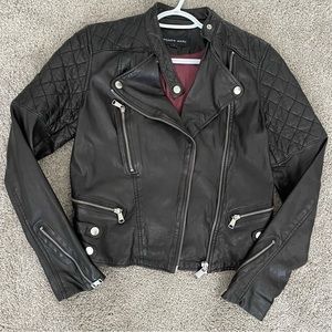 Andrew Marc Black Leather Jacker size M